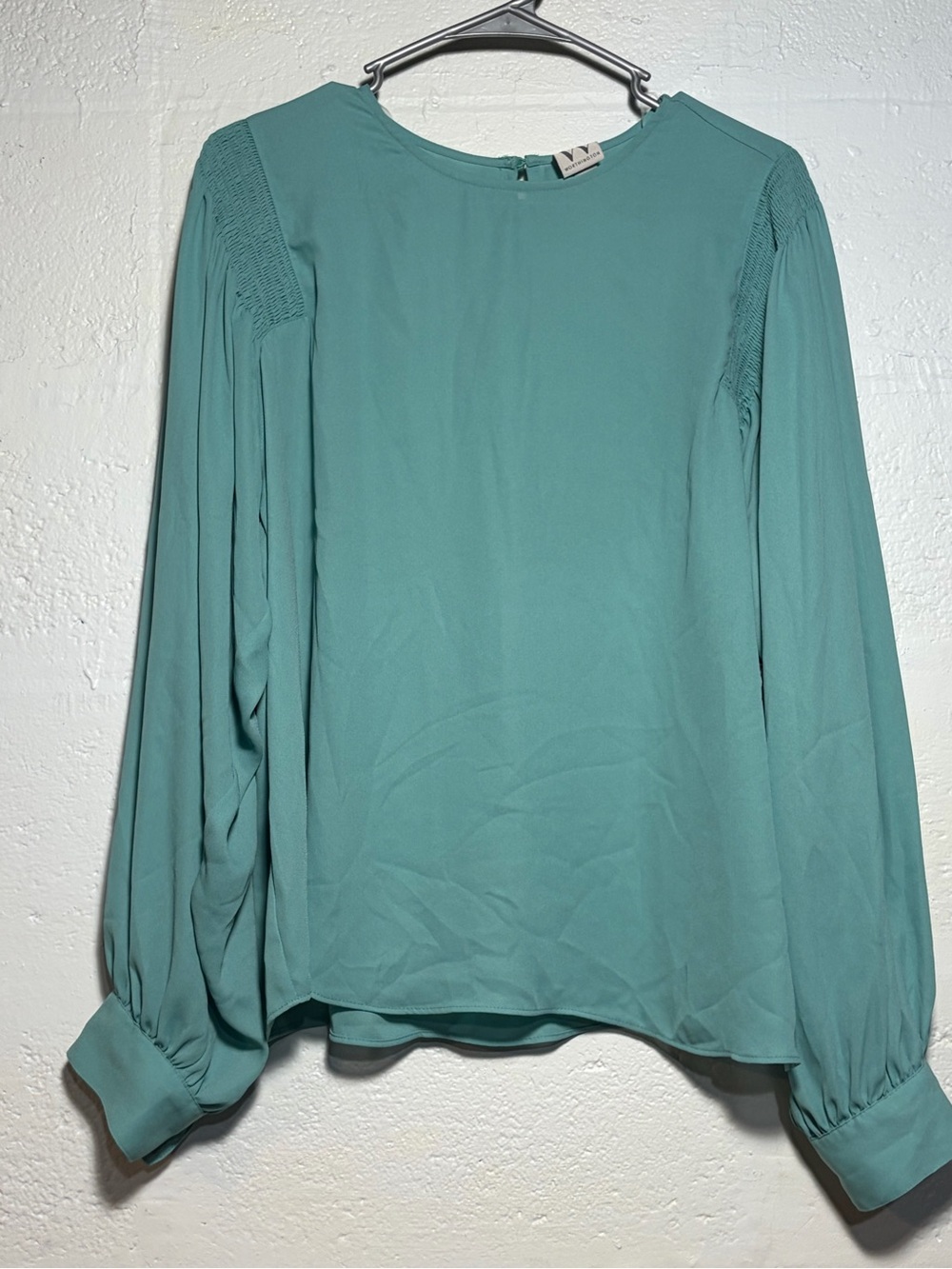 Worthington Teal Long-Sleeve Blouse